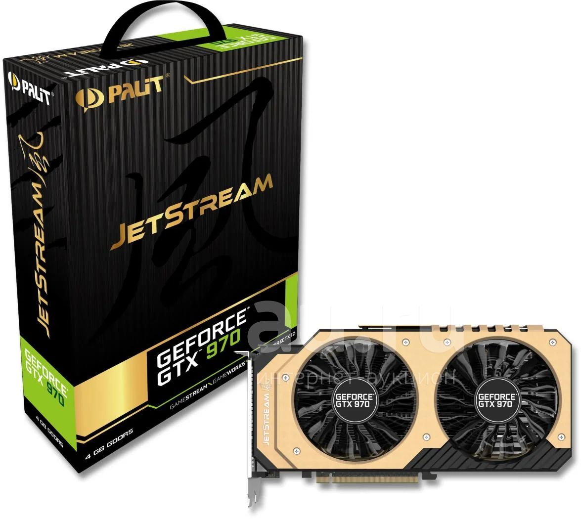 Игровая видеокарта Palit GeForce GTX 970 JetStream — купить в Красноярске.  Состояние: Б/у. Видеокарты на интернет-аукционе Au.ru