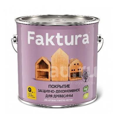 Покрытие FAKTURA, защитно-декоративное для древесины, махагон 2,45кг /1 ...
