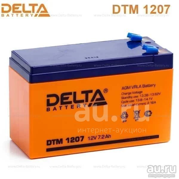 Аккумулятор Delta DTM 1207 12V 7Ah (12В 7Ач), новый —  в .