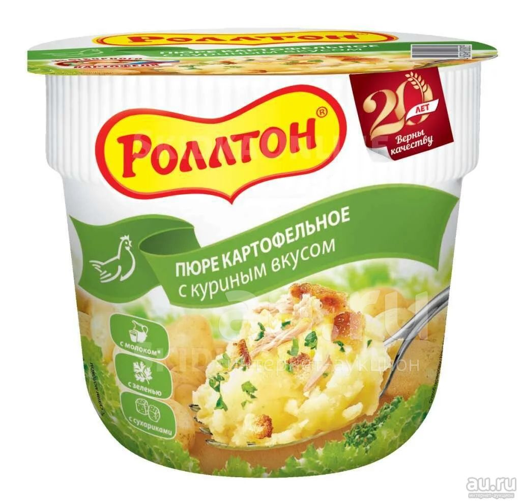 Роллтон Пюре картофельное Курица 40г. — купить в Красноярске. Приправы ...