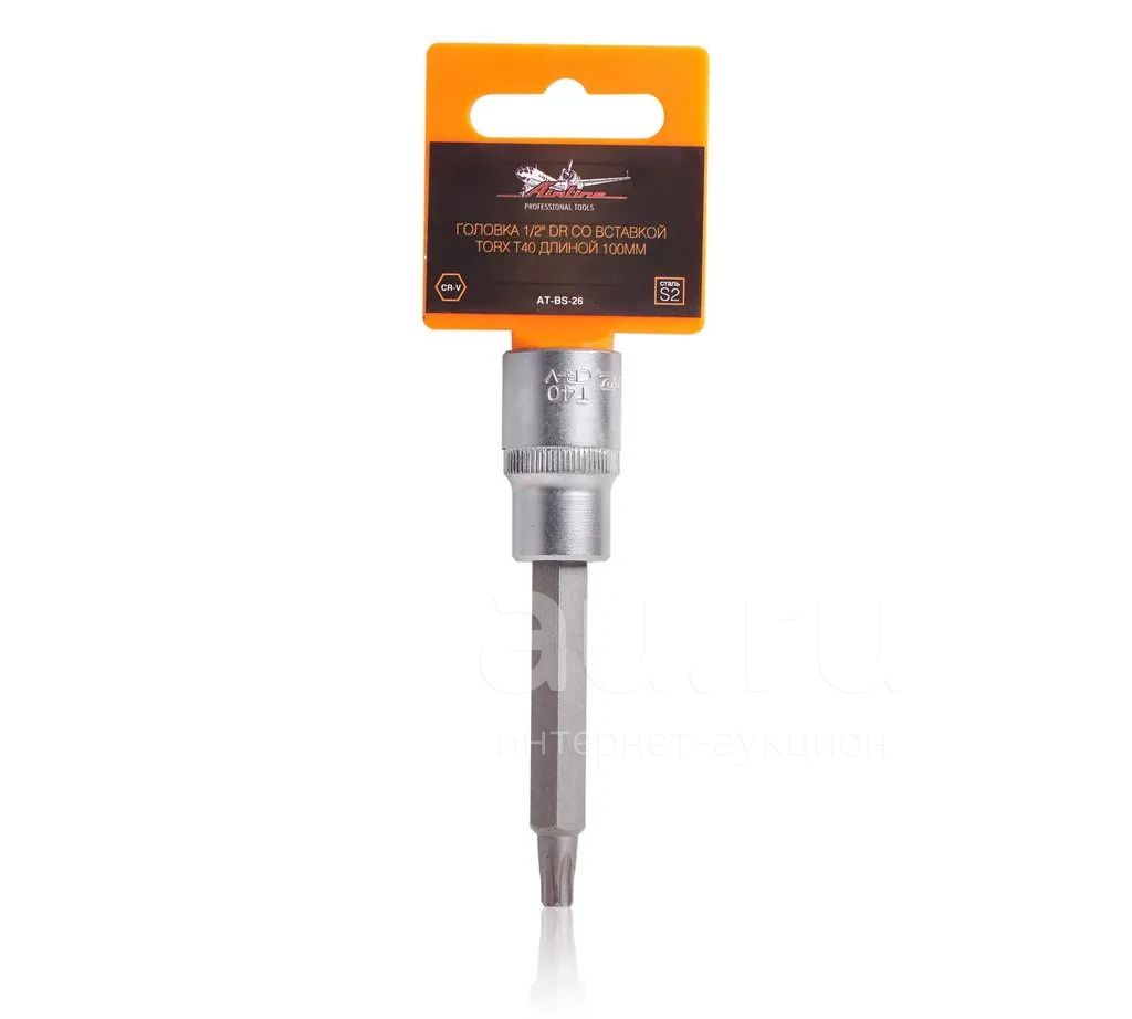 Головка торцевая со вставкой Т40мм 1/2" L=100мм TORX Airline AT-BS-26 ...