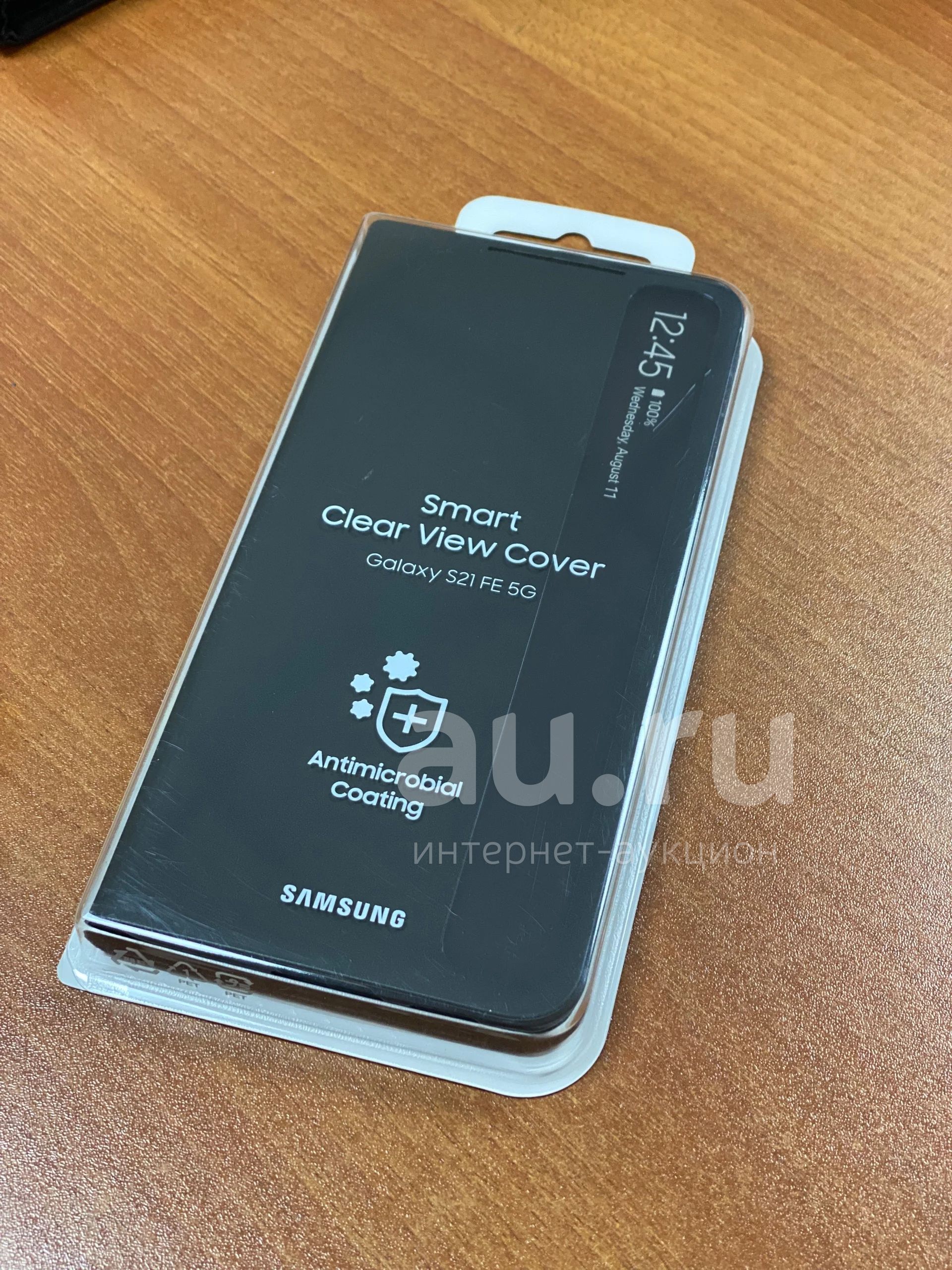 Чехол Samsung Smart Clear View Cover для Galaxy S21 FE, темно-серый (EF ...