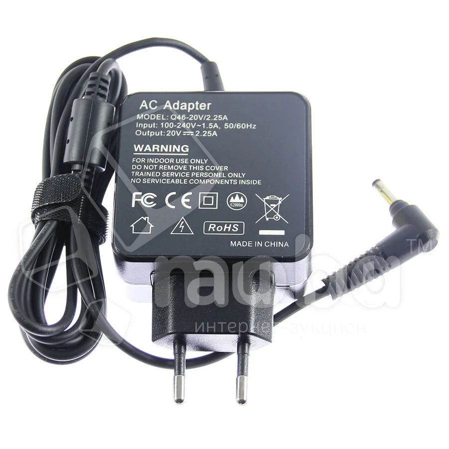 Блок питания (сетевой адаптер) для ноутбуков Lenovo 20V, 2.25A, 45W (4. ...