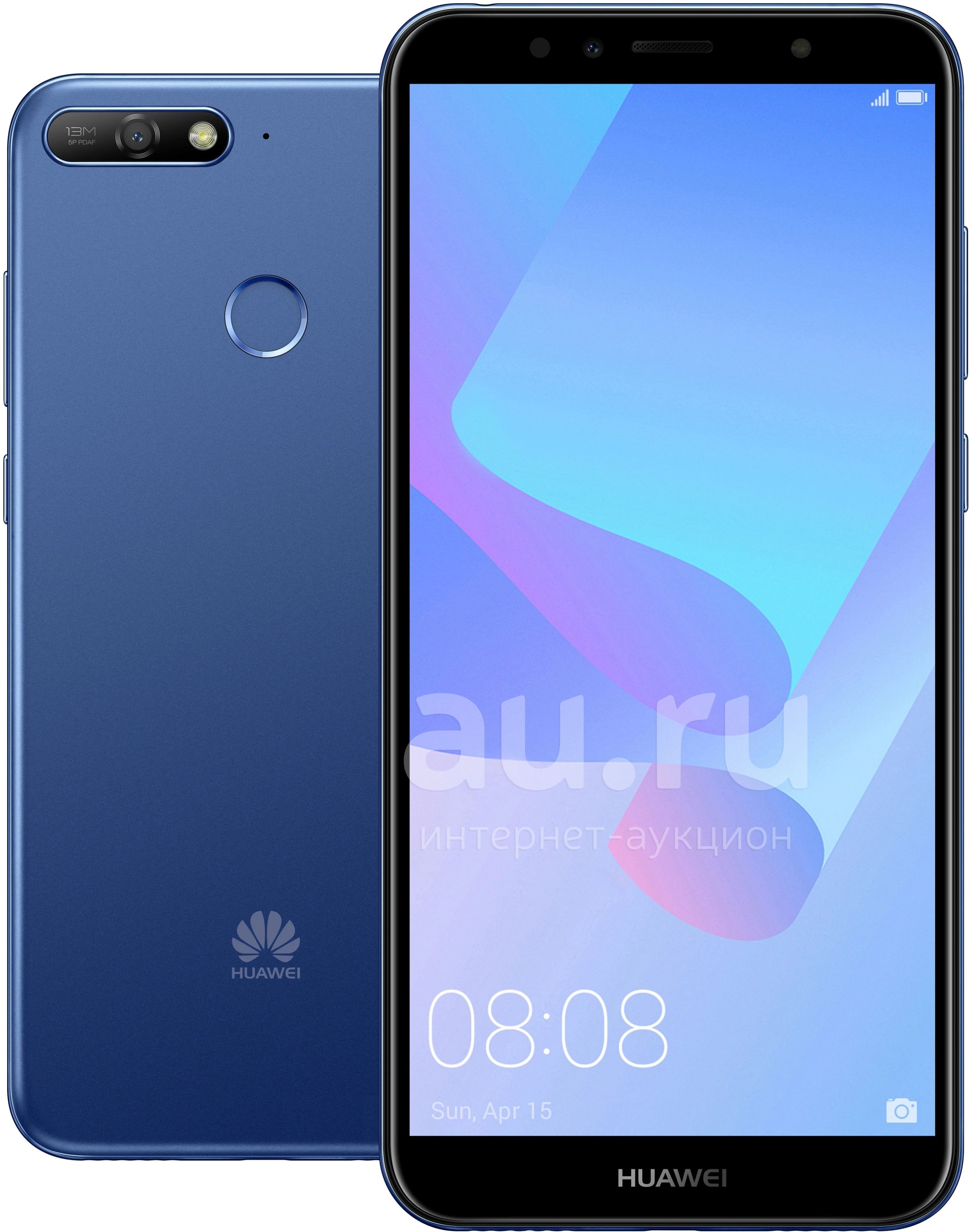 Смартфон 5.7" Huawei Y6 Prime 2018 16Gb Синий [1440x720 IPS / 4x1.4 ...