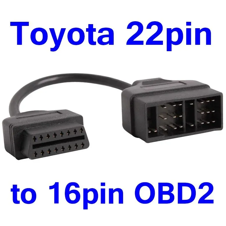 переходник toyota (тойота) 22 pin (dlc1) на obd-ii 16pin.
