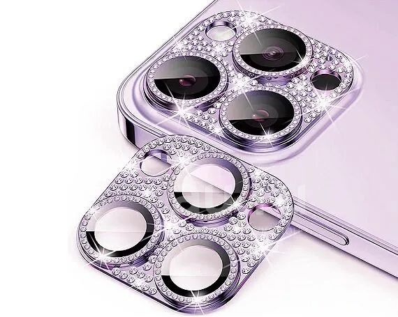 Защитная накладка на камеру iPhone 14 Pro/14 Pro Max 3D со стразами ...