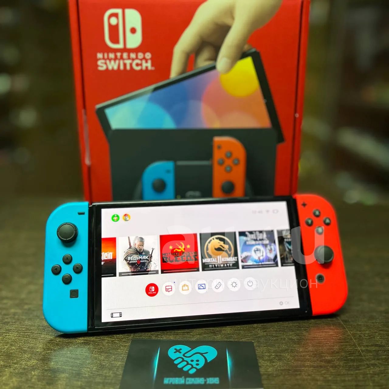 Новый Nintendo Switch OLED + 14 игр . Полный комплект 64gb сыч свитч ...