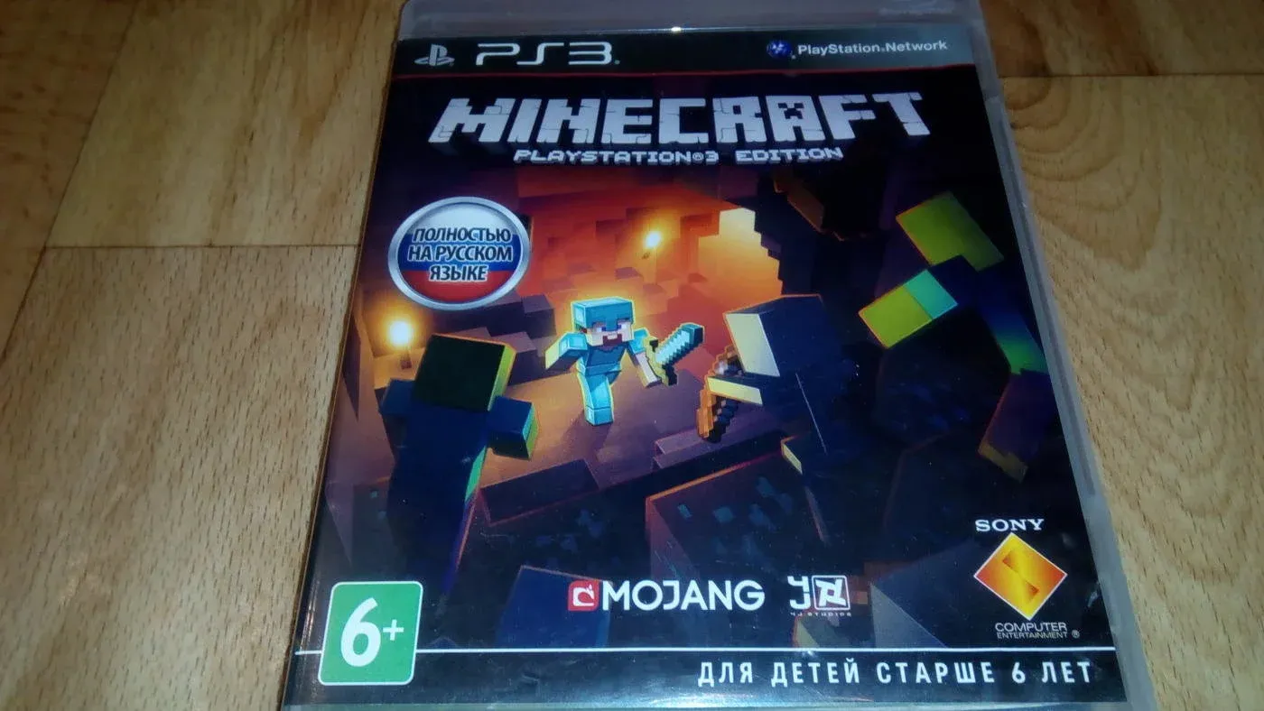 Диск для МАЙНКРАФТА на плейстейшен 3. Игра майнкрафт на ps3. Диск с МАЙНКРАФТОМ на ПС 3. Minecraft ps3 (русская версия).