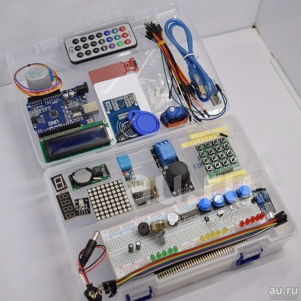 Стартовый набор Ардуино в пластиковом кейсе! (Arduino UNO R3 RFID ...