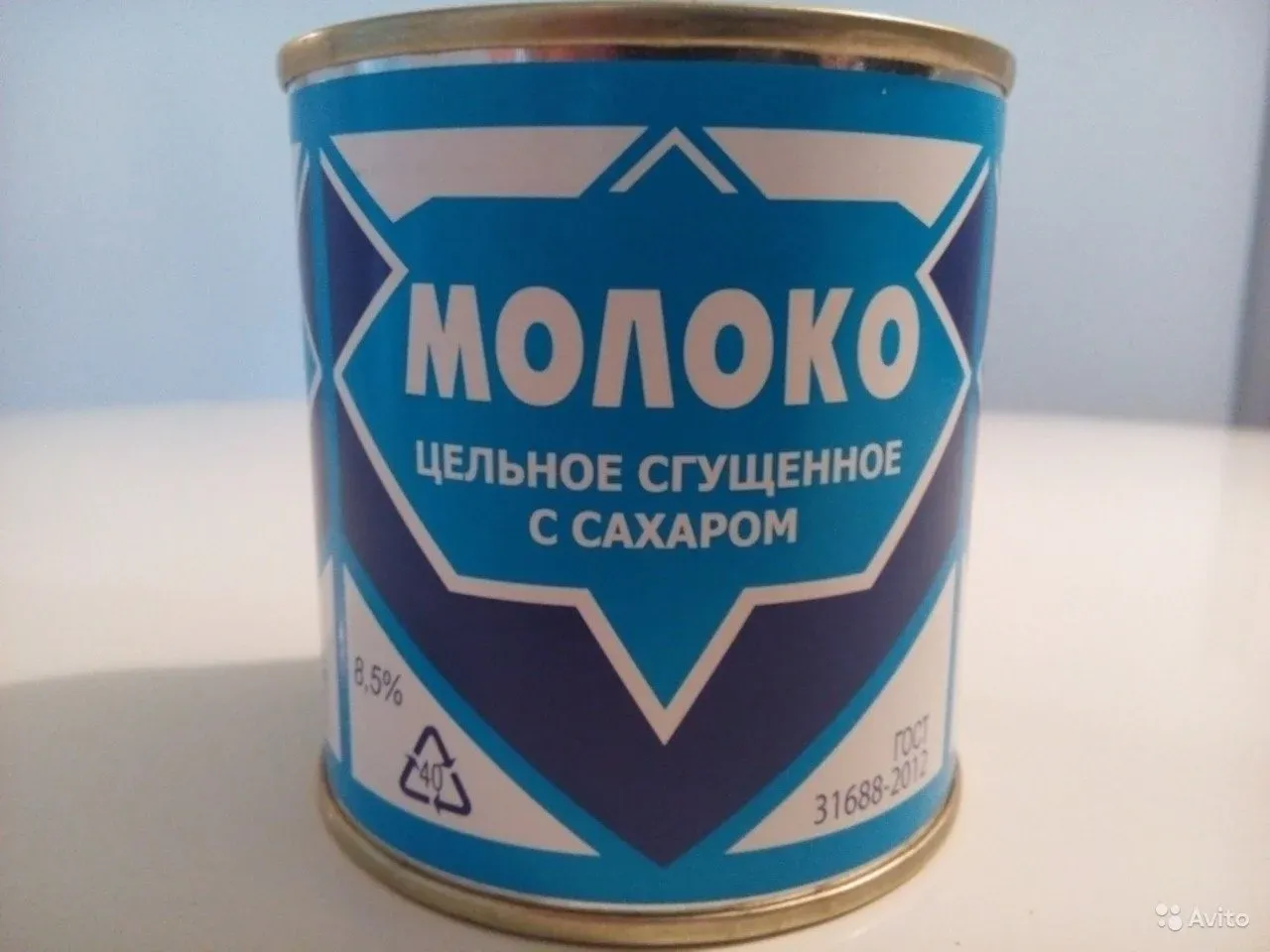 Сгущенное молоко советское цельное с сахаром 8.5%, 380 г