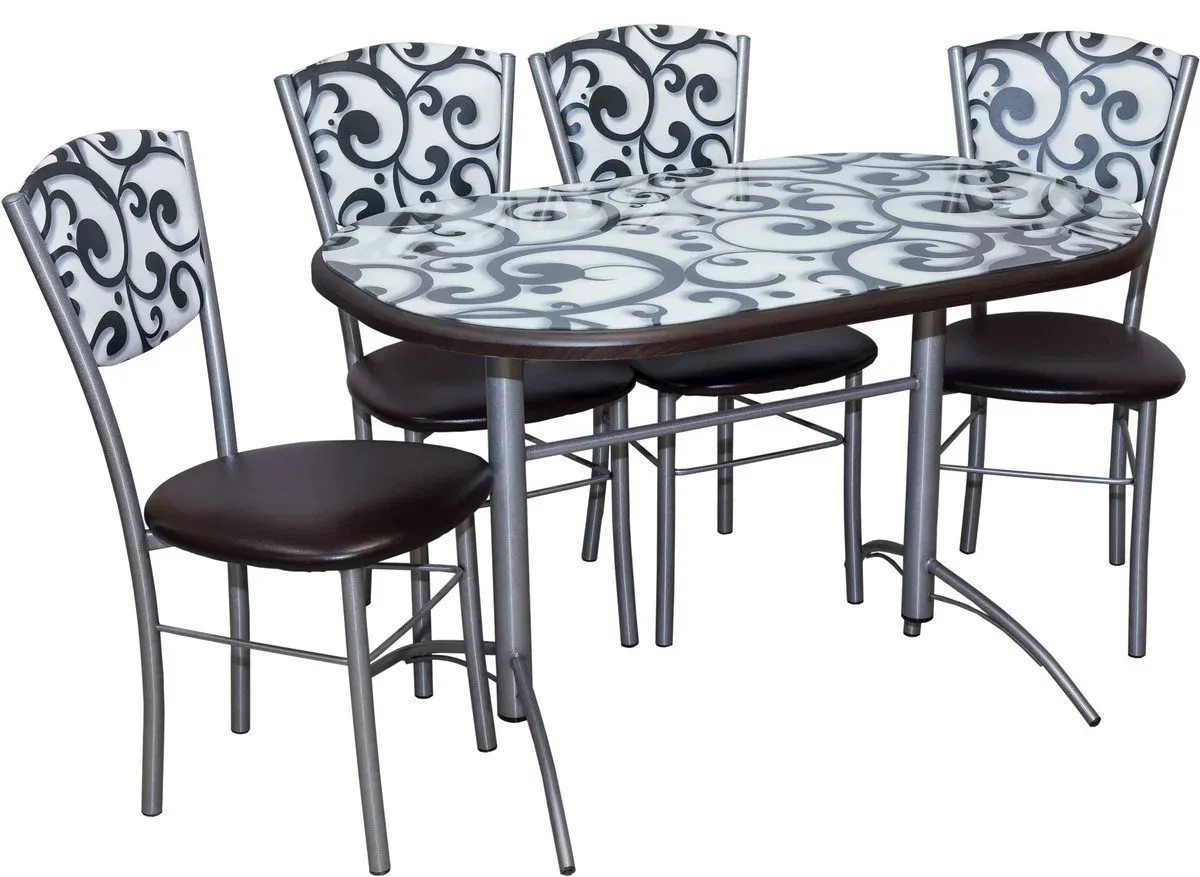 Кухонные столы барнаул. Обеденная группа Олимп МФ-103.001. Обеденная группа «Бостон и Рио». Обеденная группа для кухни. Кухонные стеклянные столы и стулья.