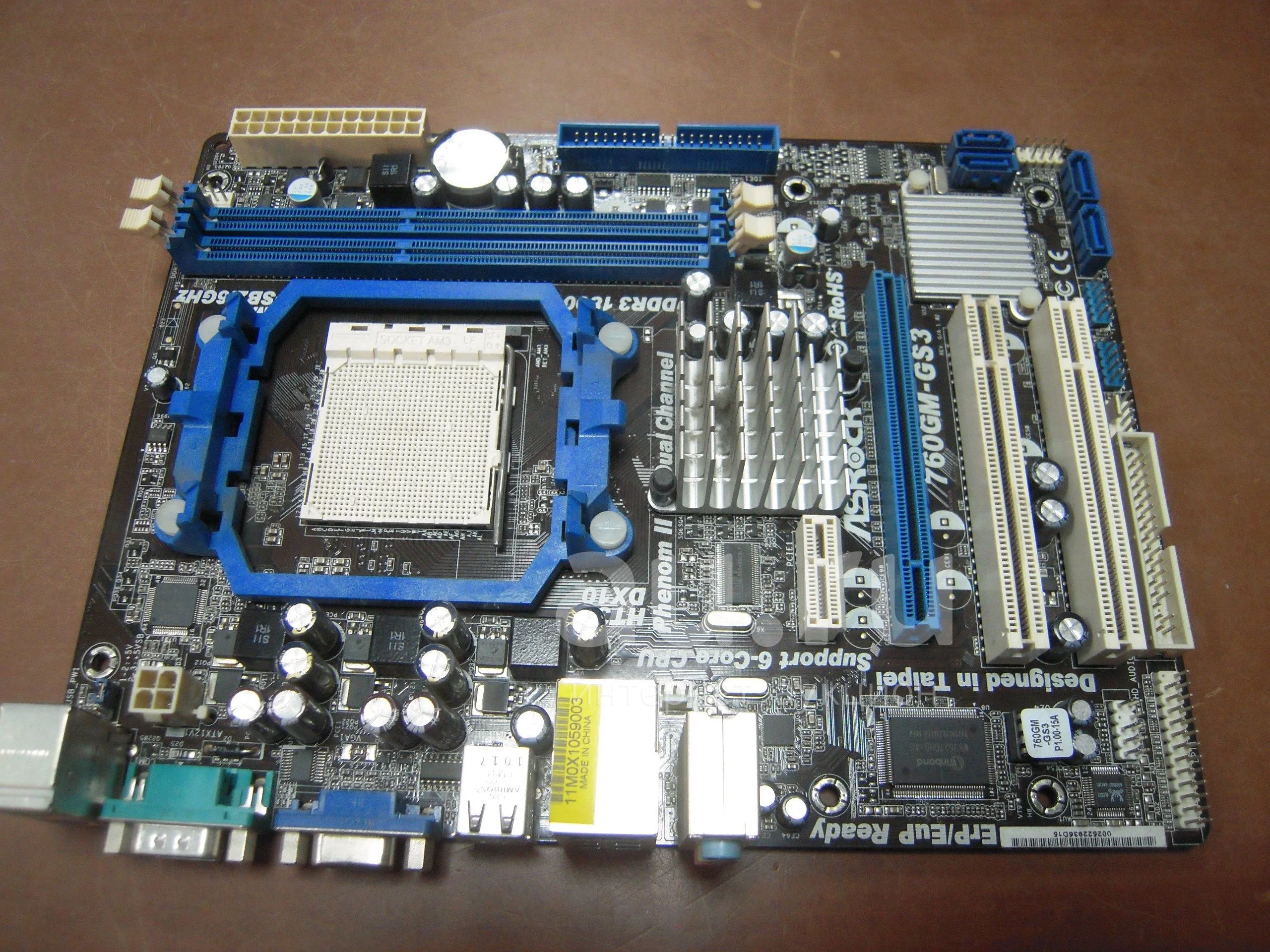 Материнская Плата AM3, AsRock 760GM-GS3 (MATX,DDR3) Вся Исправна.
