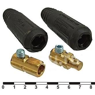Разъем силовой Ruichi DKL 200A, 200а, 10..25кв.мм, штекер+гнездо на ...