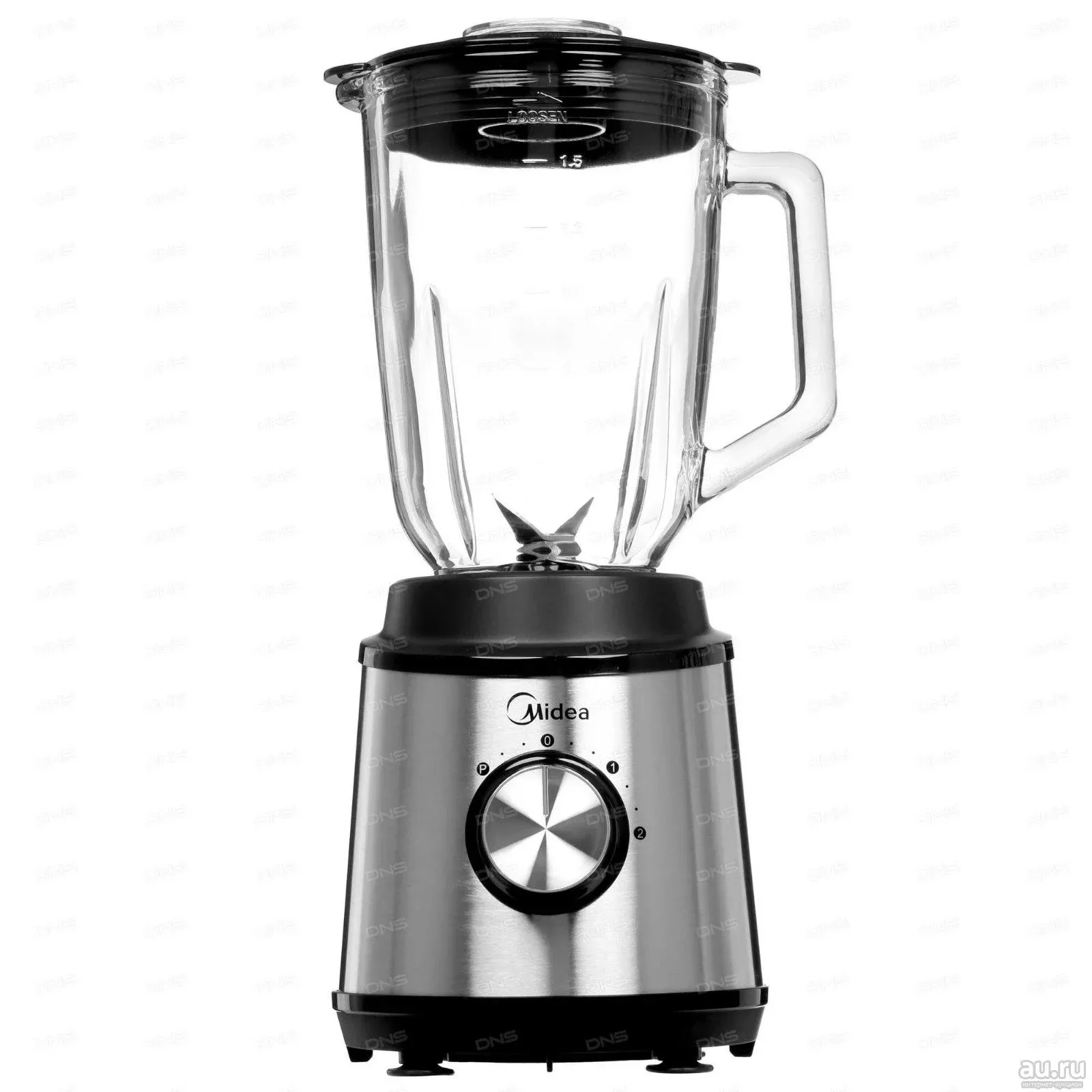 Новый Блендер Midea MC-BL1006 серебро [1000 Вт, скоростей - 2, 1500 мл ...