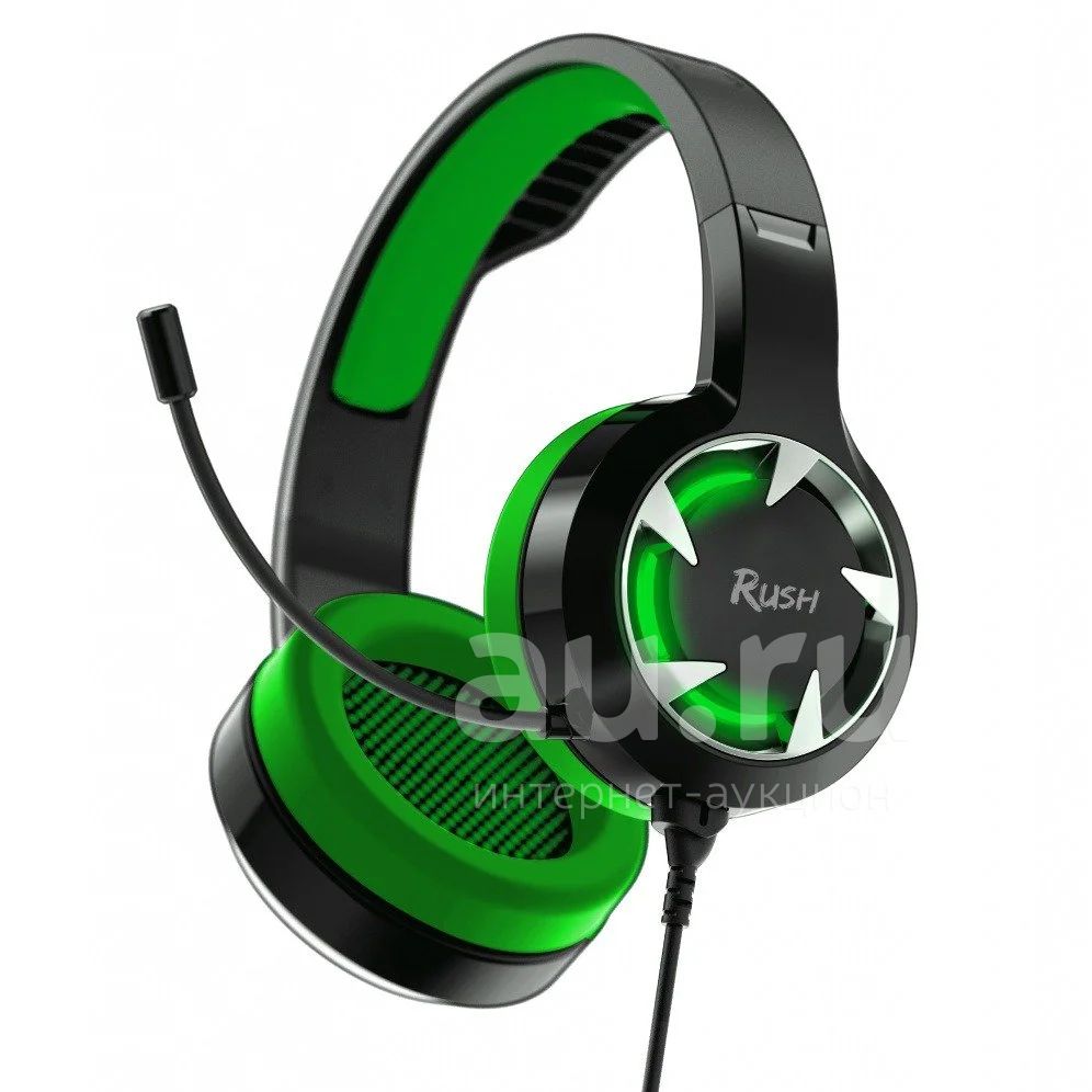 Гарнитура Smartbuy SBHG-8200 RUSH MACE, зеленая, игровая, динамики 40мм ...