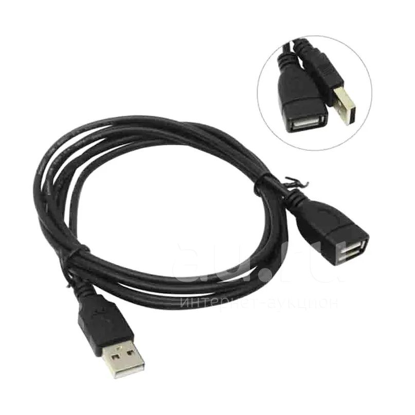 Кабель-удлинитель USB мама - USB папа energy power (черный) 1,5м ...