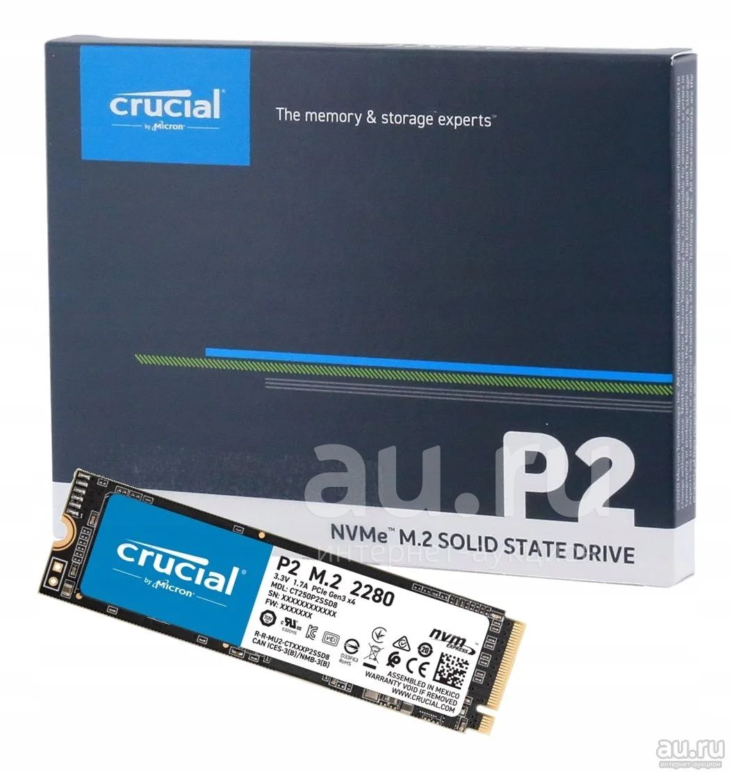 SSD 1 Tb Crucial P2 CT1000P2SSD8 Новый Гарантия 5 лет ДНС — купить в ...