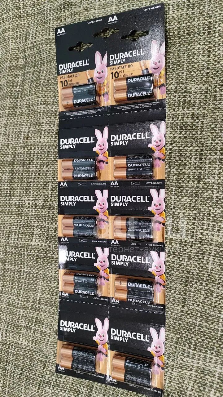 Батарейки пальчиковые новые оригинал Duracell АА 20 шт — купить в ...