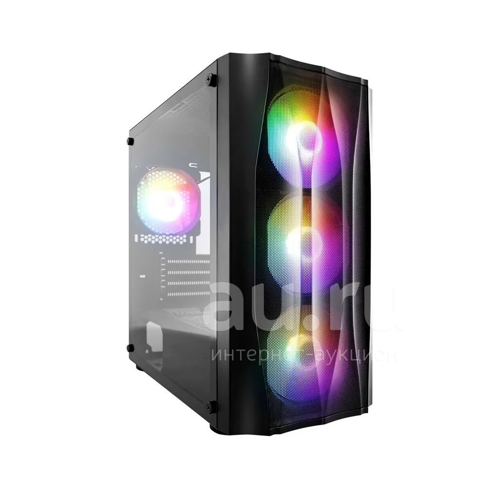 Корпус mATX 1STPLAYER FIREBASE X3-M Black / mATX, TG / 4x120mm LED fans ...