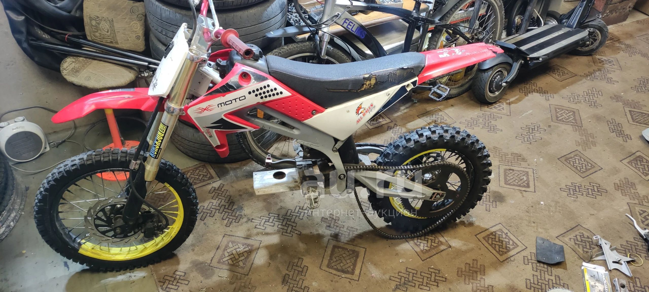 Шасси питбайка Abm x-moto raptor 140 мотоцикл был раньше электро ...