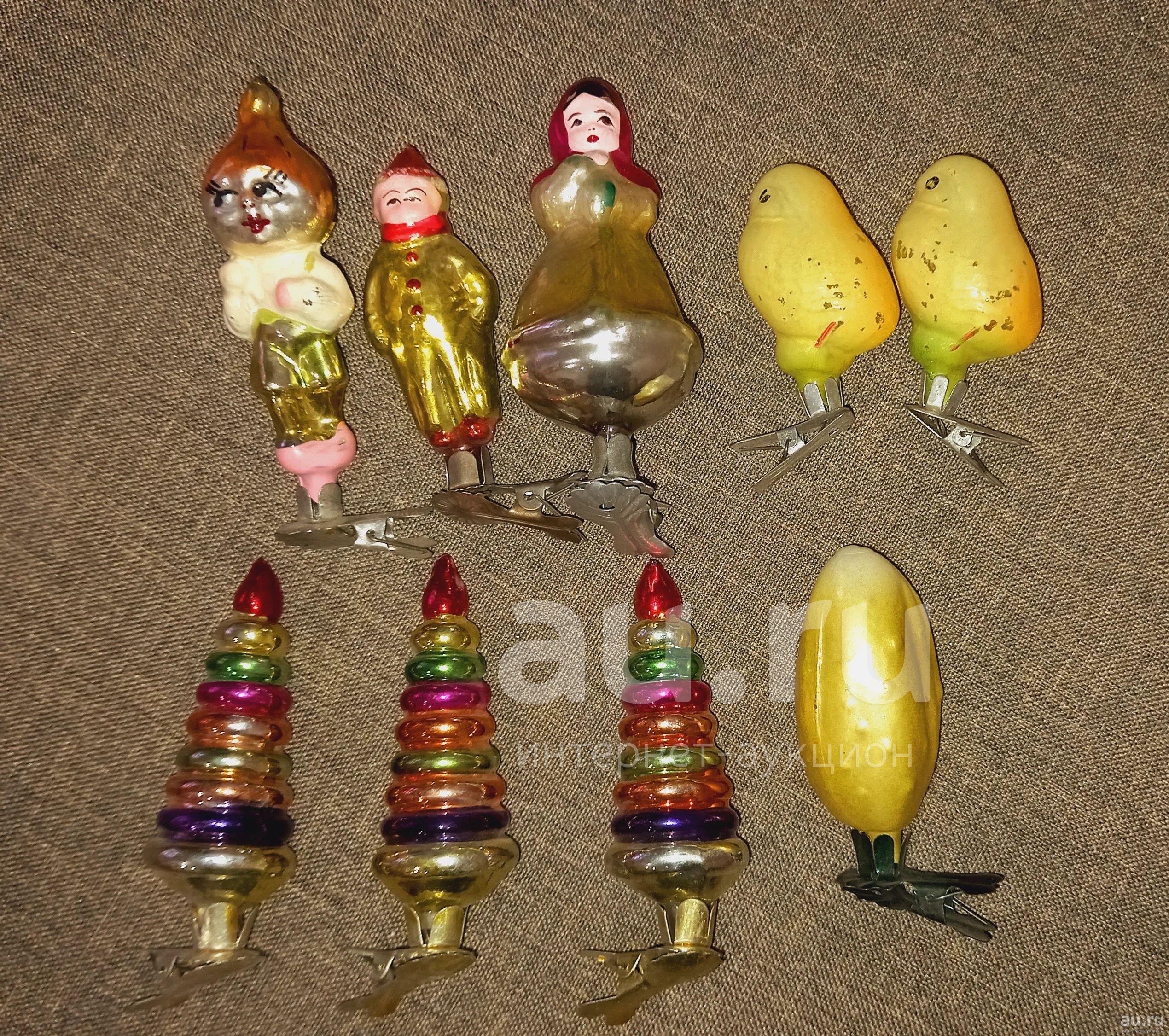 Елочные игрушки на прищепках СССР — купить в Красноярске. Игрушки на ...