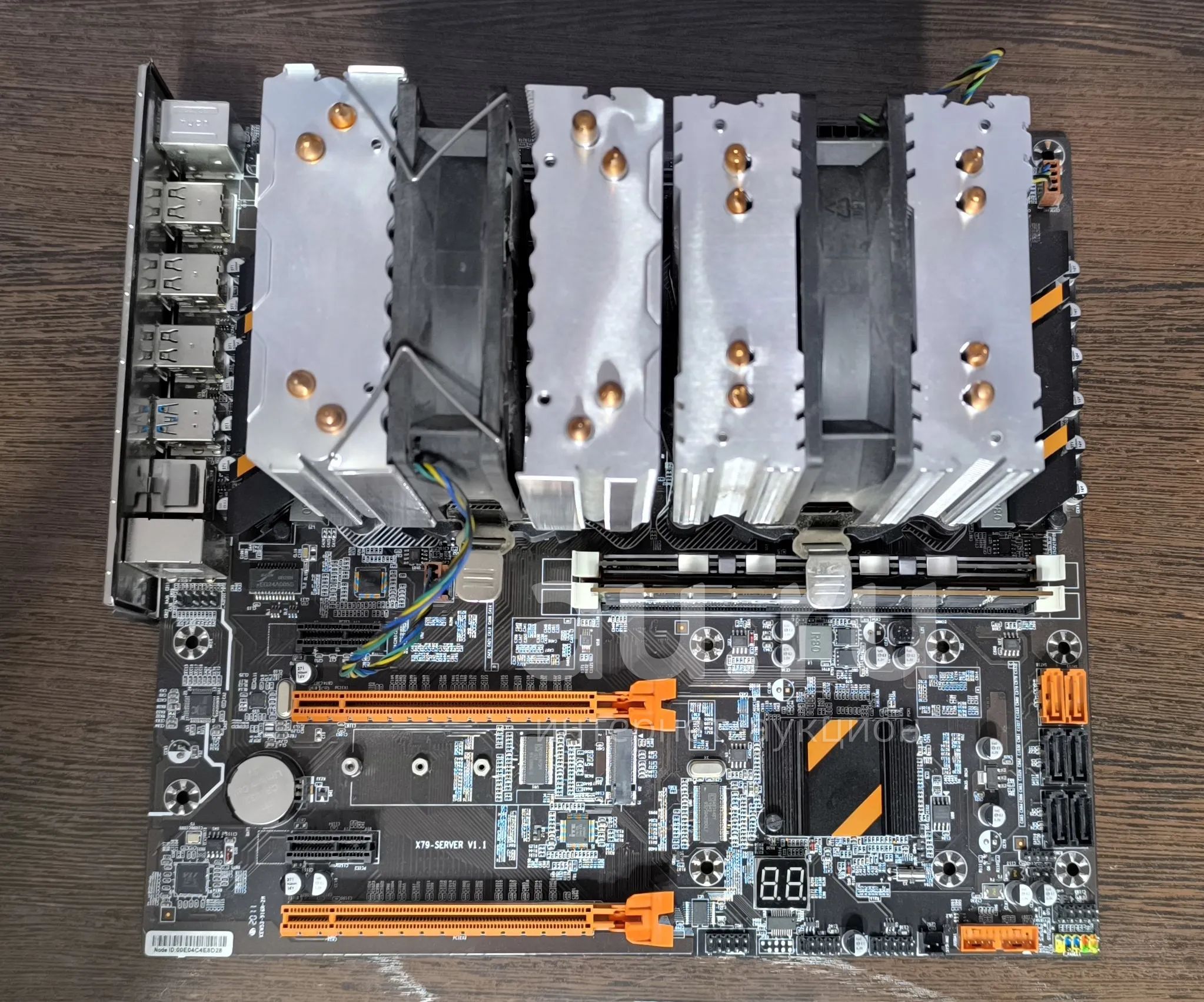 Материнская плата на 2 процессора X79 Dual server v1.1 + 2шт Xeon E5 ...