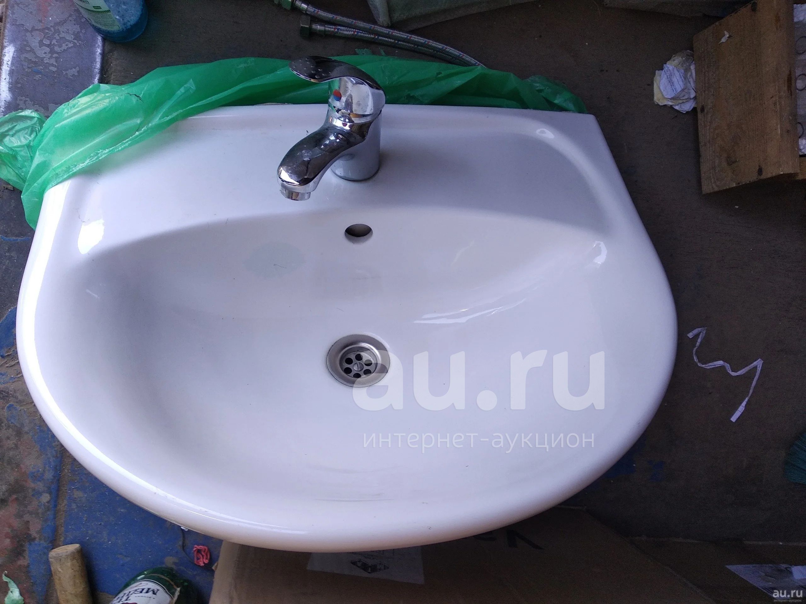 раковина керамическая в ванную +смеситель + подводка ..бу все целое (38 ...