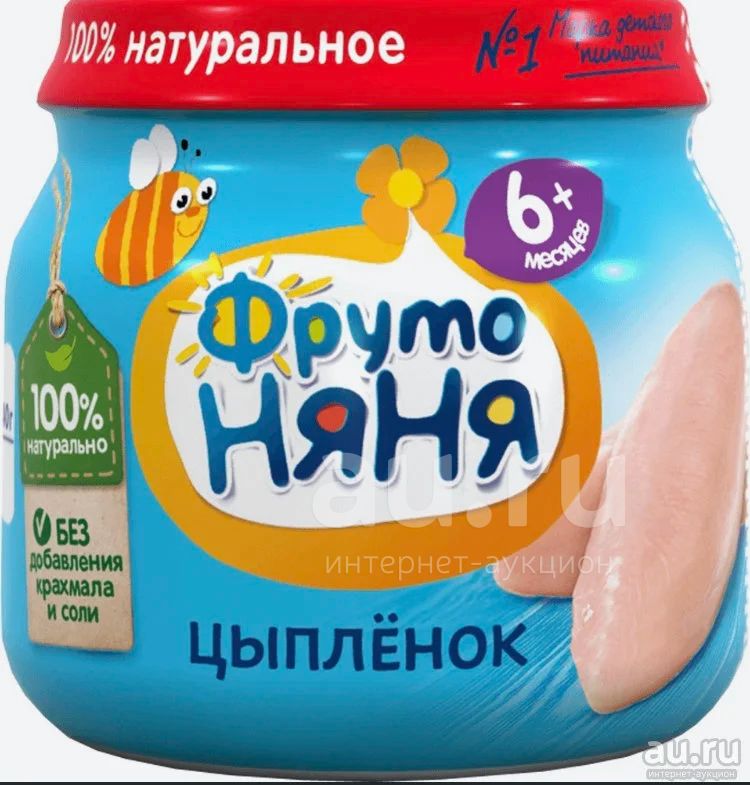 ФрутоНяня пюре из цыпленка, 80г — купить в Красноярске. Другое ...