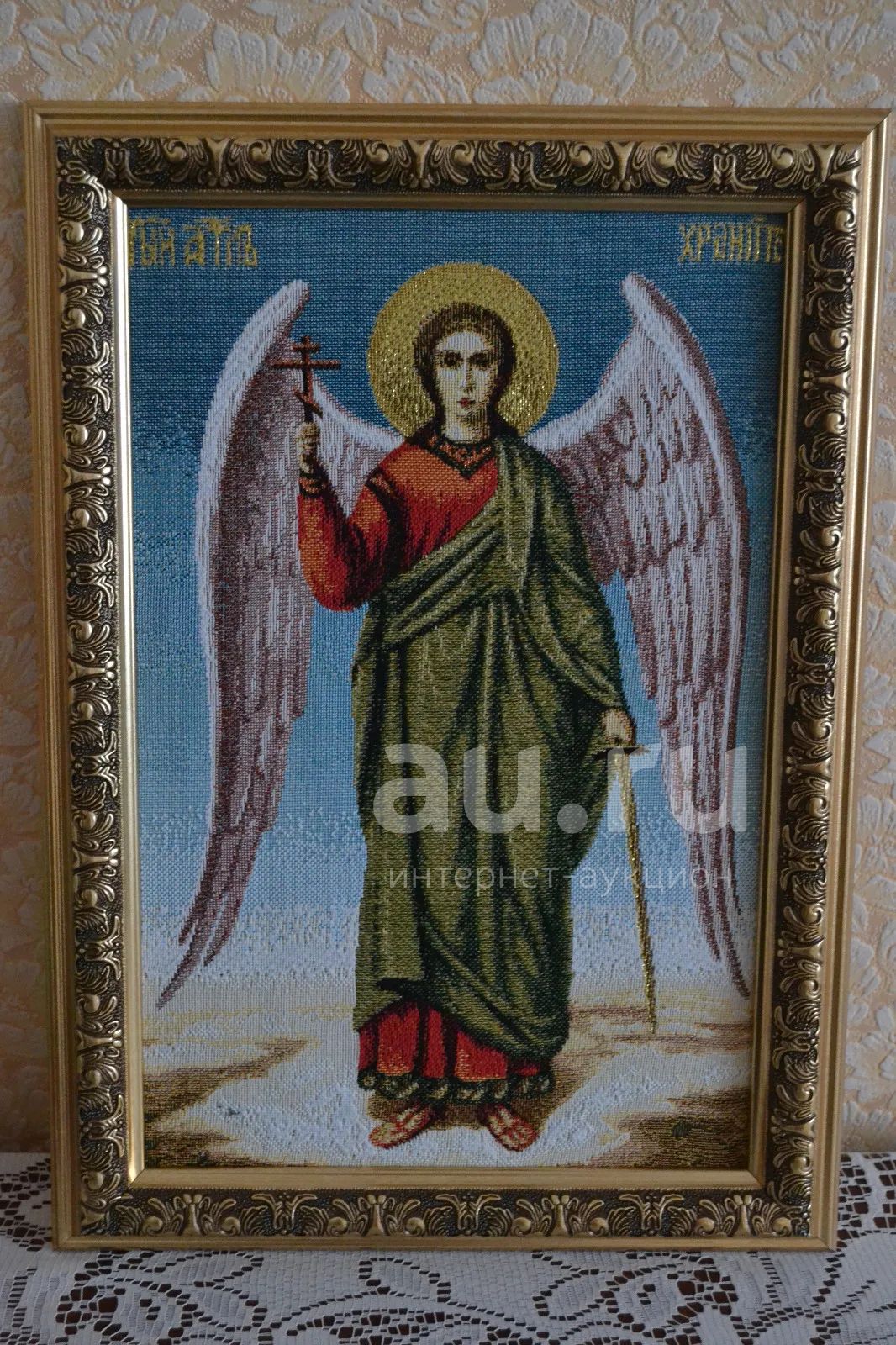 Новая картина декоративная "Икона Ангел Хранитель" гобелен — купить в ...