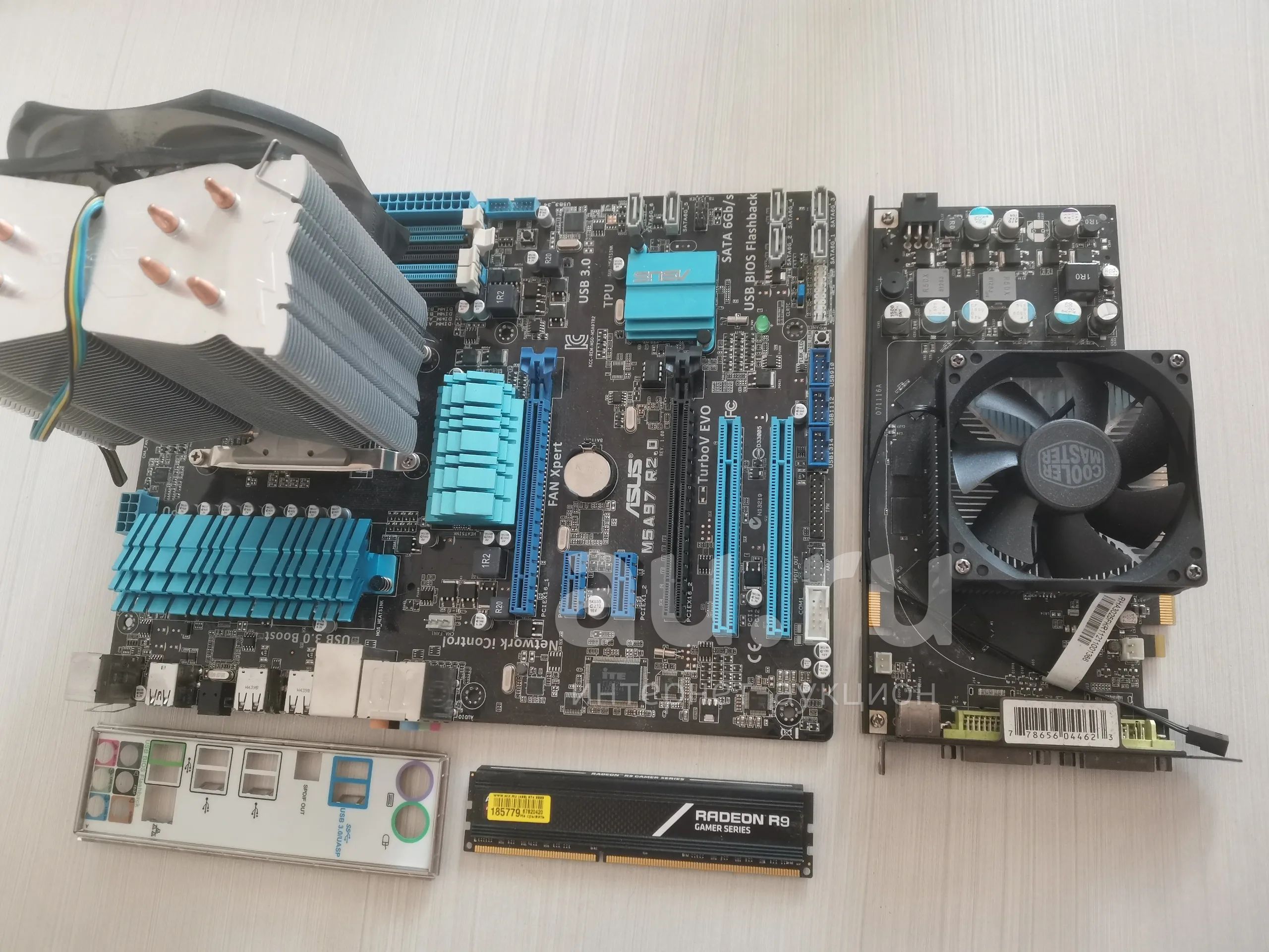 Комплект материнка ASUS M5A97(AM3+)+Проц AMD Phenom II X4 820(2.8Ггц ...