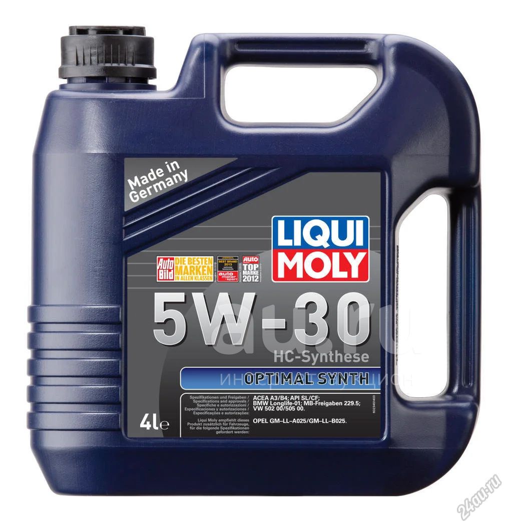 Масло моторное Liqui Moly Optimal Synth 5w30, 4 литра — купить в ...