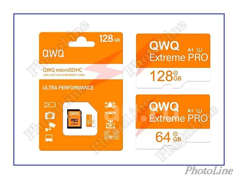 Карта памяти QWQ micro SD на 128Gb 128 Гигабайт (class 10 High Speed ...