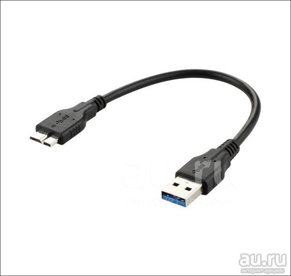 Кабель для внешнего жесткого диска hdd ssd USB 3.0 A - microB 3.0 B ...