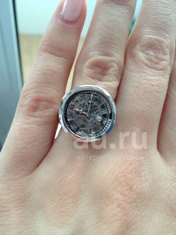 кольцо "часы" — купить в Красноярске. Состояние: Б/у. Кольца, перстни на интернет-аукционе Au.ru