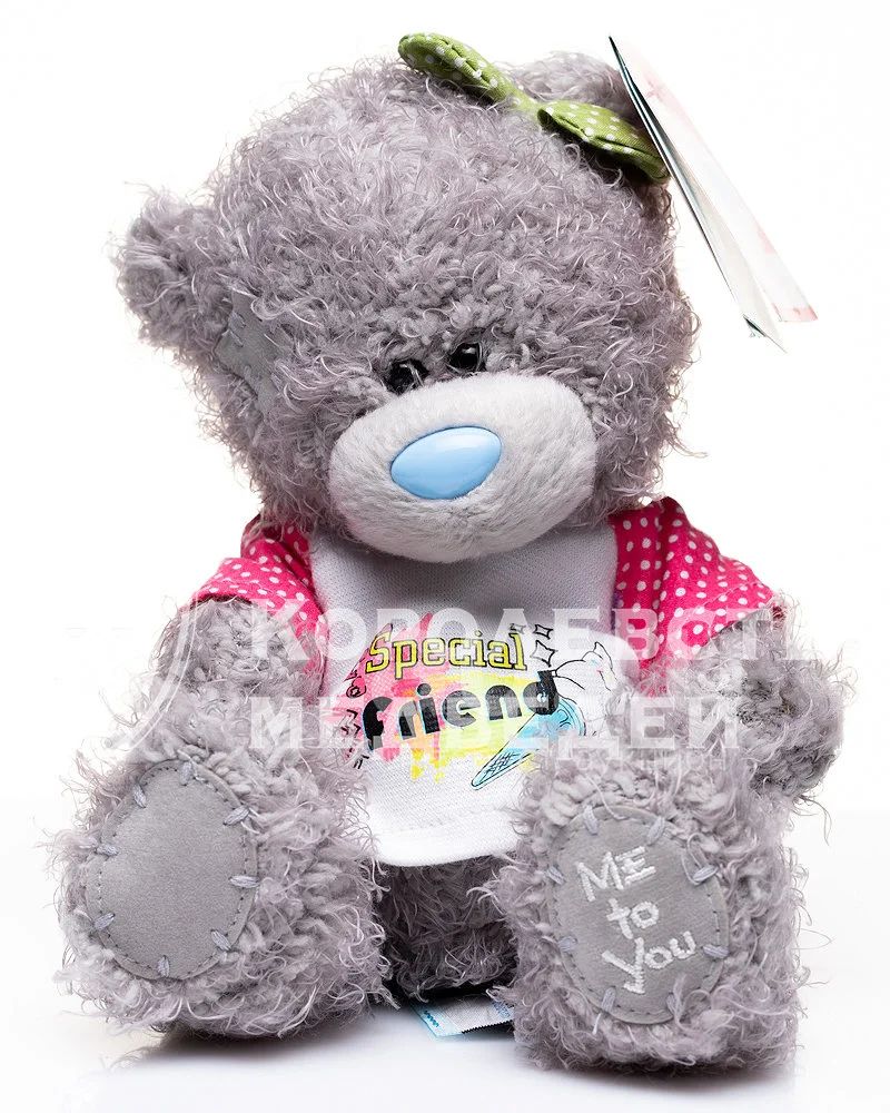 Мишка Тедди G01W3539 "Me To You" в футболке Special Friend 18 см (Серый ...