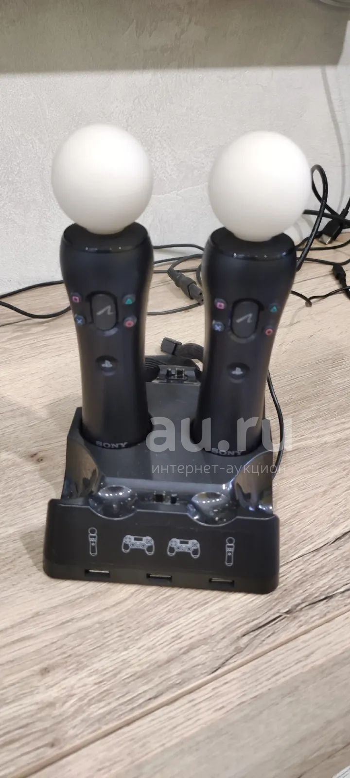 Контролер (джойстик) комплект 2 штуки + станция зарядки. PS Move для ...