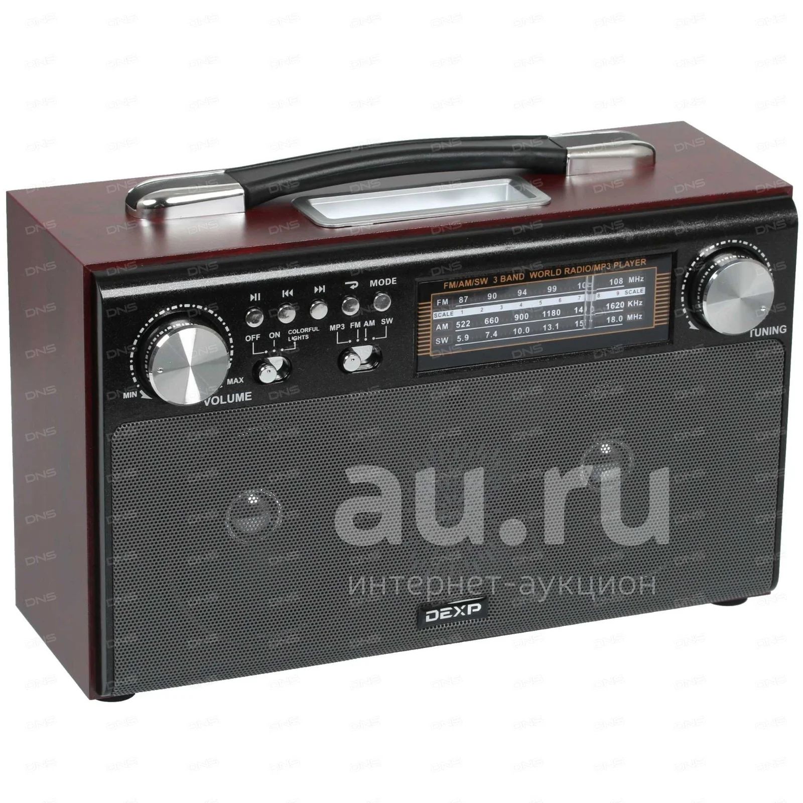 Новый Радиоприемник DEXP RS850 [стерео, FM, АМ, вход AUX, разъем питания,  питание - аккумулятор, батарейки, от сети] Описание — купить в Красноярске.  Состояние: Новое. Портативные, беспроводные колонки на интернет-аукционе  Au.ru