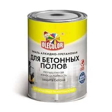 Краска Olecolor ДЛЯ БЕТОННЫХ ПОЛОВ алкидно-уретановая, белая 0,9кг. /14 ...