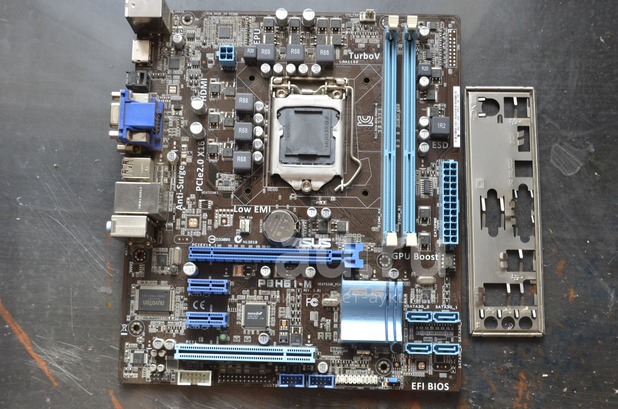 Материнская плата Asus P8H61-M (LGA 1155,micro-ATX,Intel H61,DDR3 x 2 ...