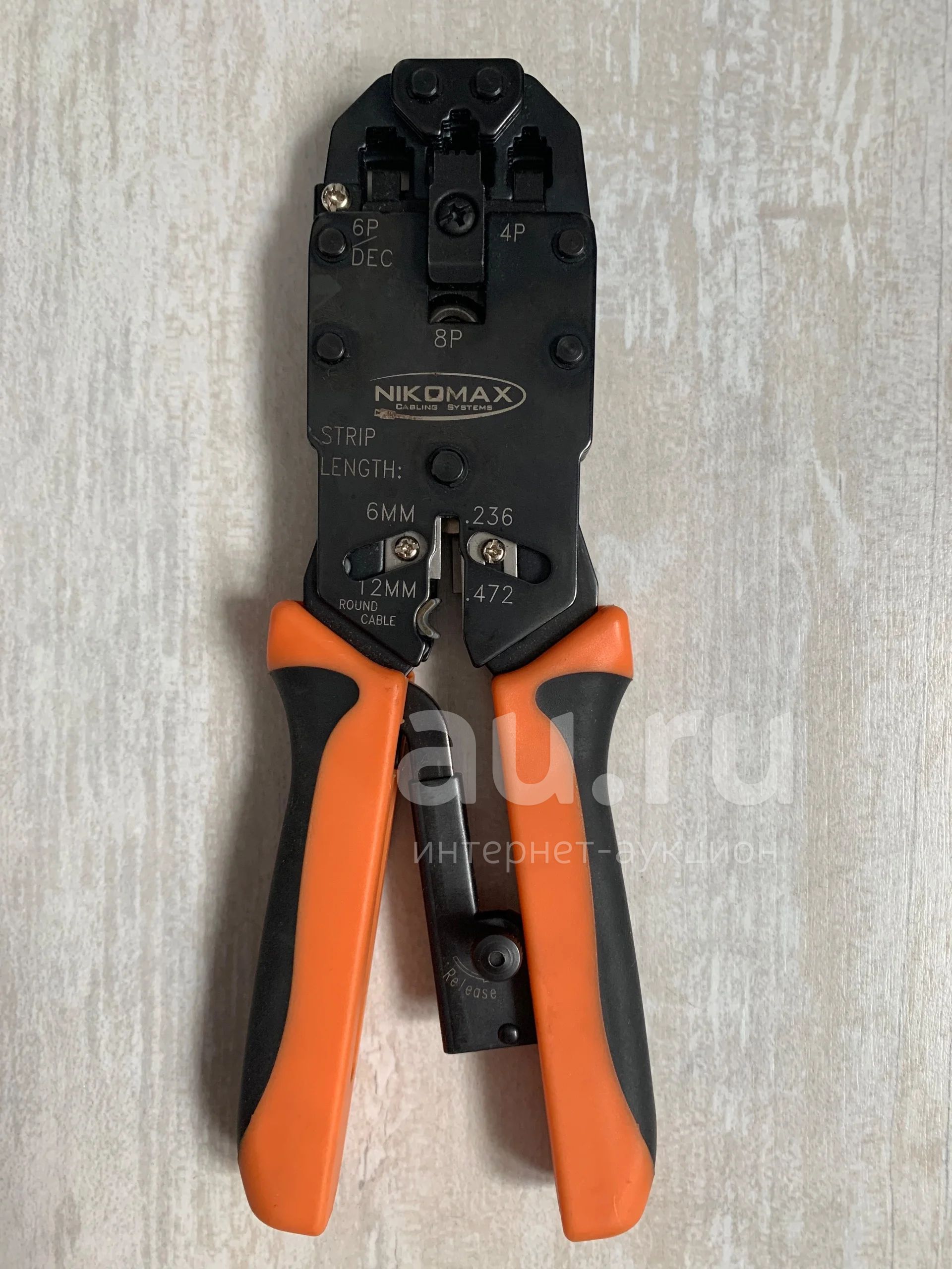 Устройство обжимное (обжимка, кримпер) RJ-45/8P8C, RJ-12/6P6C, RJ-11 ...