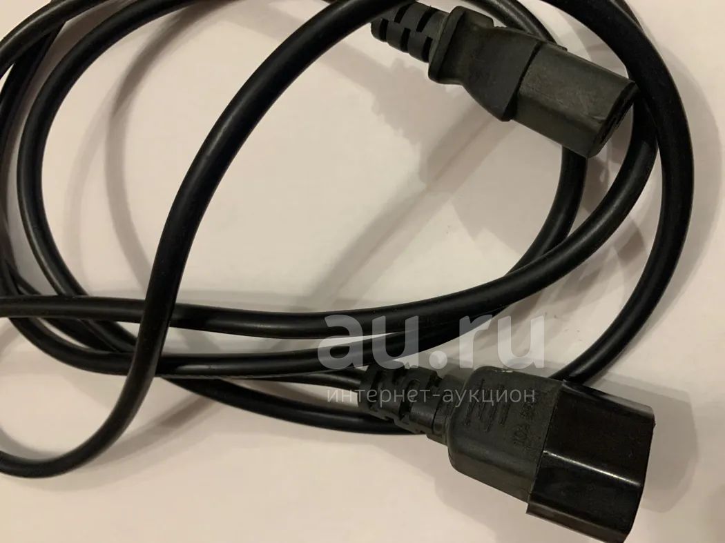 Кабель IEC C13 - IEC C14, 2 м, черный — купить в Красноярске. Состояние ...