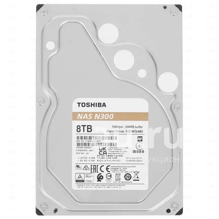 Жесткий диск Toshiba N300 8 ТБ [HDWG480] — купить в Красноярске ...