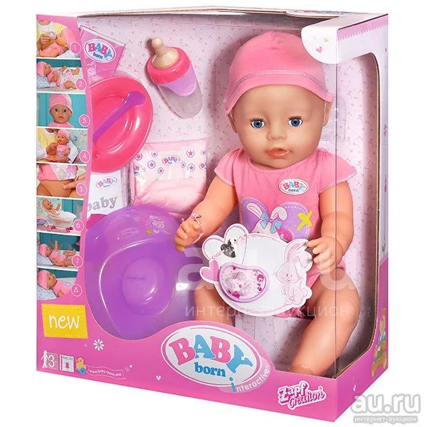 Кукла пупс беби бэби борн Игрушка BABY born Кукла-девочка Интерактивная ...