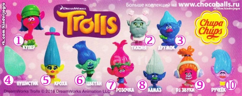 Киндер Чупа Чупс коллекции игрушек