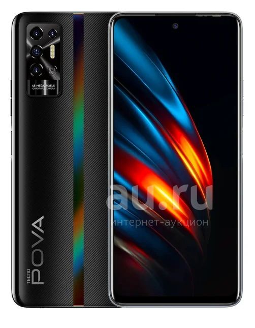 Смартфон Tecno POVA 2 4Gb/128Gb Dazzle Black (6,9"/48+2+2+0.08МП/NFC ...