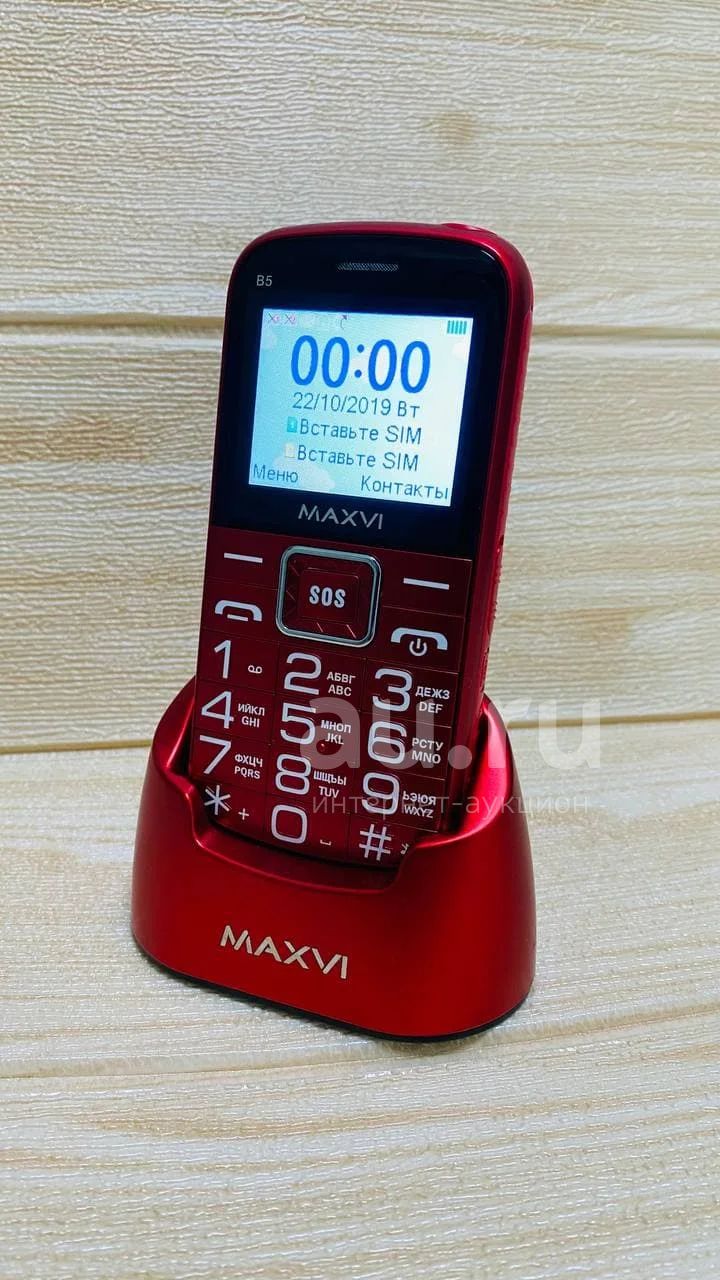 Сотовый телефон Maxvi B5 Red (Т13) — купить в Красноярске. Состояние:  Новое. Кнопочные мобильные телефоны на интернет-аукционе Au.ru