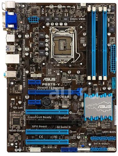 comp.mb.#444 Материнская плата ASUS P8B75-V 4*DDR3 LGA1155 + Задняя ...