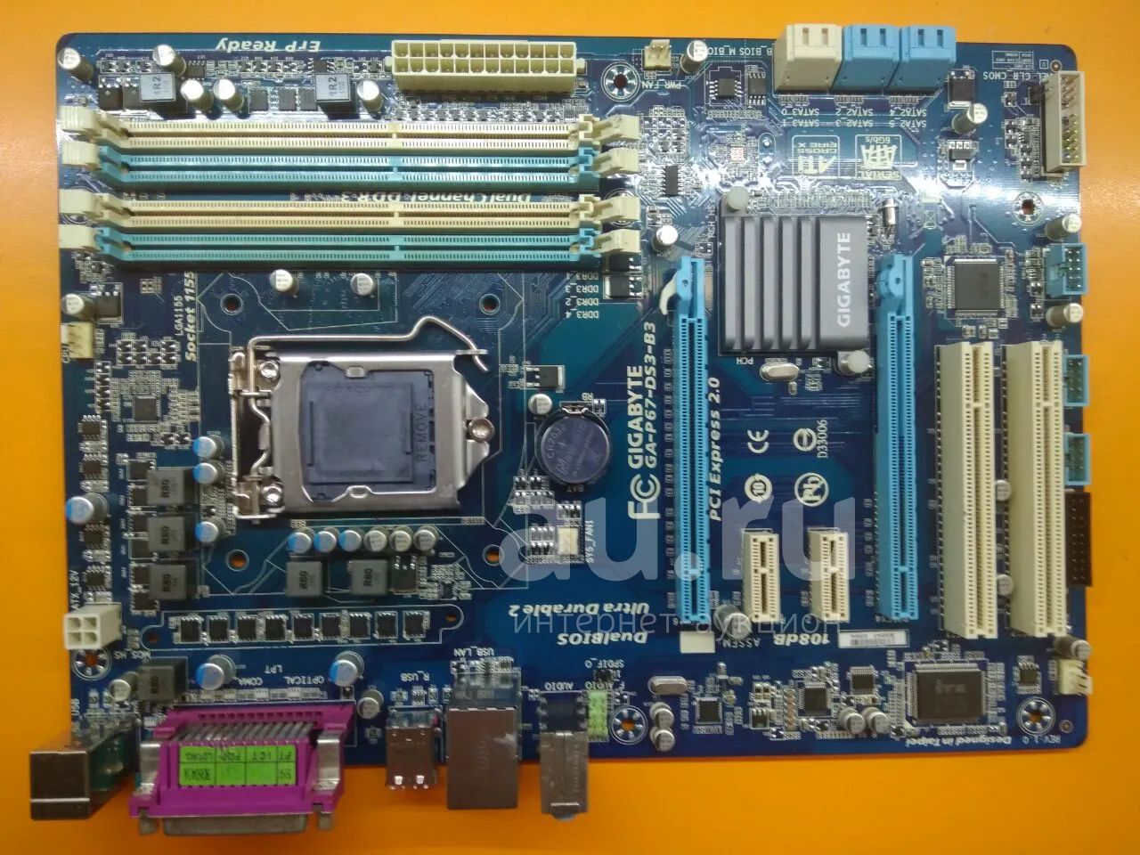 Б\У материнская плата для компьютера GigaByte GA-P67-DS3-B3 rev. 1.0 ...