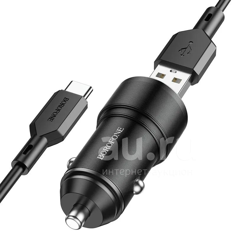Зарядка Автомобильная (USB-A + USB-A, 2.4 Ампера) Borofone BZ19 ...