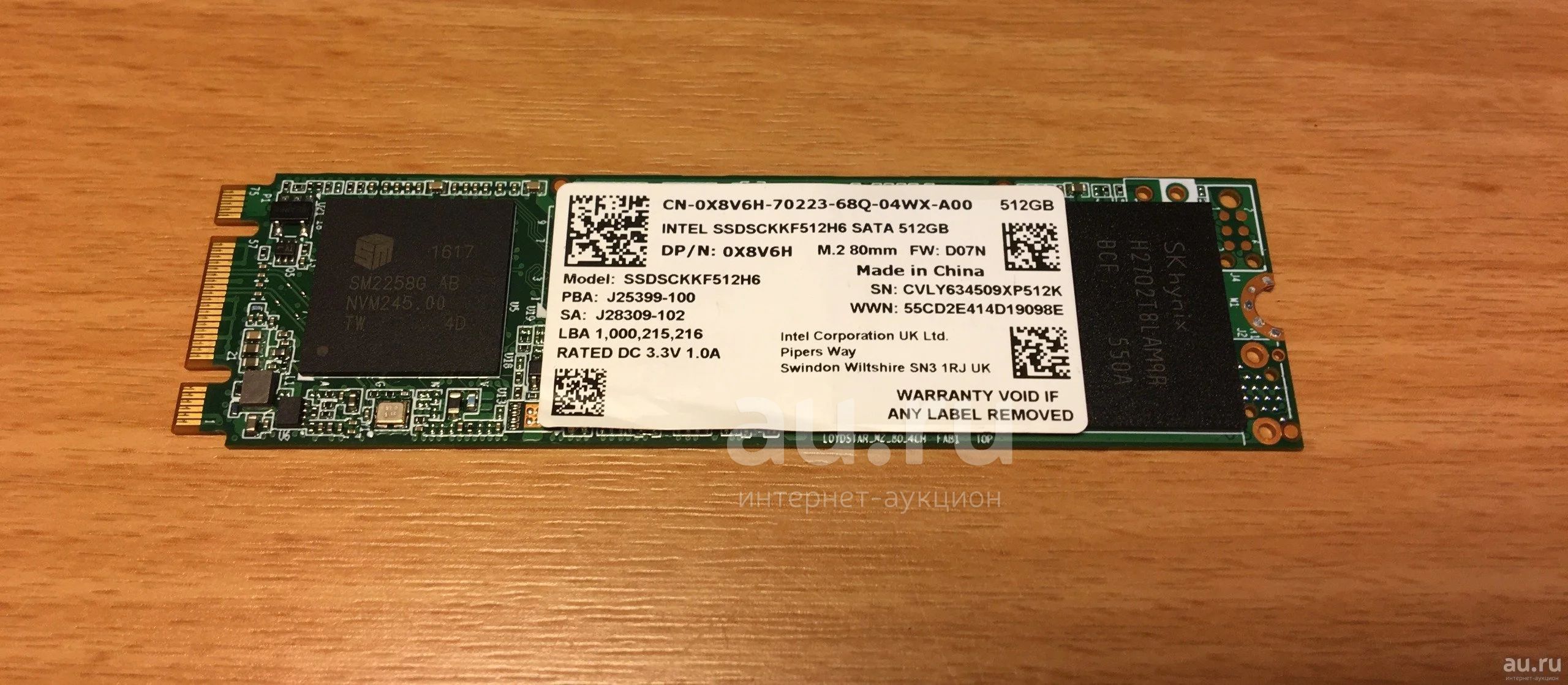 SSD 512Gb M.2 2280 SATA-III Intel 540s Series ssdsckkf512h6 — купить в  Красноярске. Состояние: Б/у. SSD-накопители на интернет-аукционе Au.ru